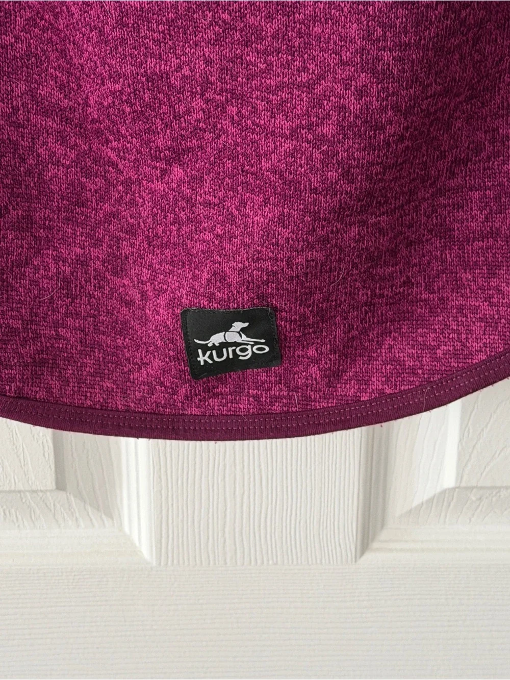 Kurgo XL Plum Fleece Dog Jacket Reflective Zip Back Winter Coat